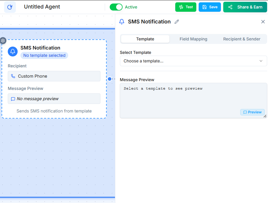 SMS Notification Node